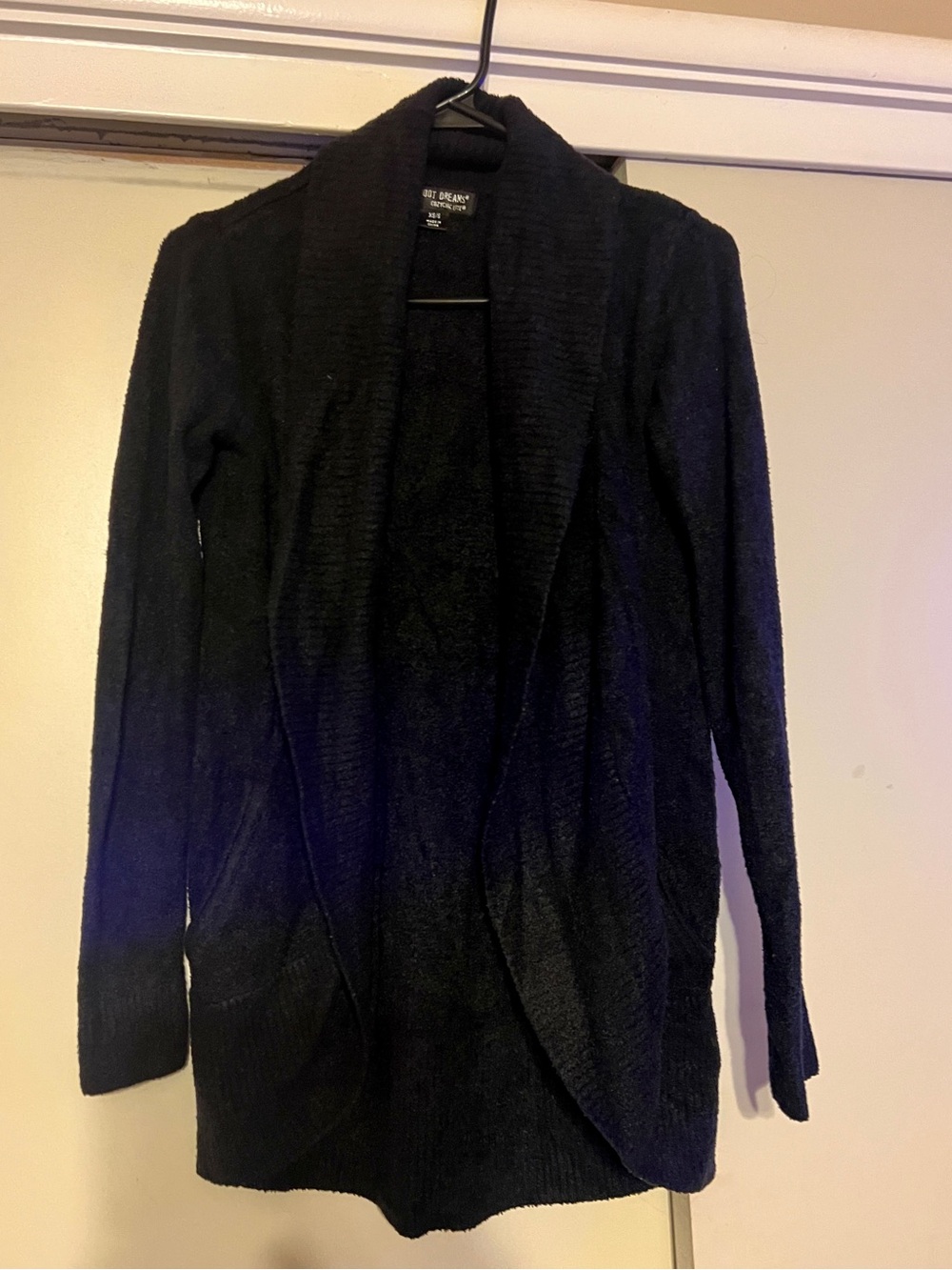 Barefoot Dreams Black Cozy chic Open Cardigan